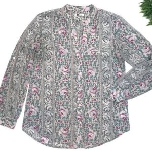 Kut From the Kloth Floral Button Down Blouse Sz Sm
